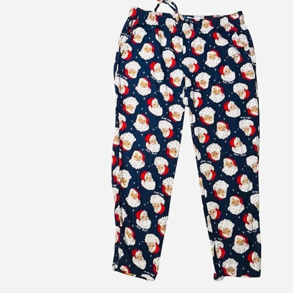 Old Navy XL Christmas Santa100% Cotton Flannel pockets Pajama Pants